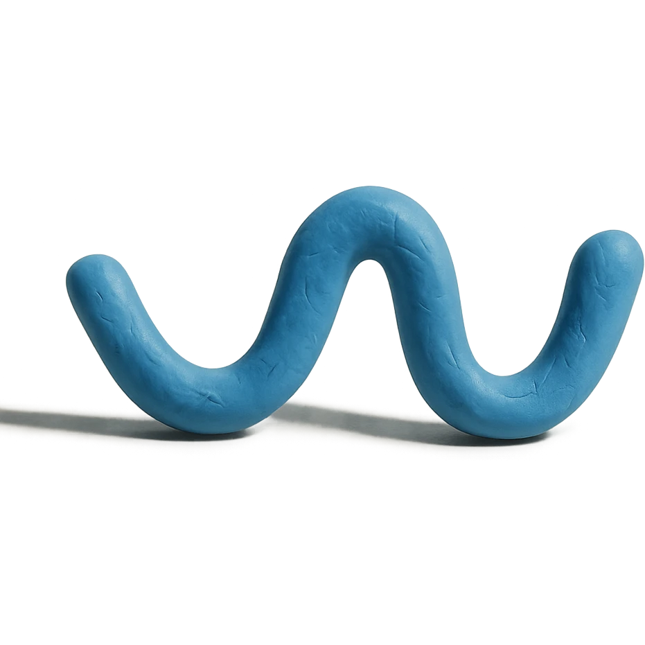 blue line claymation style emoji