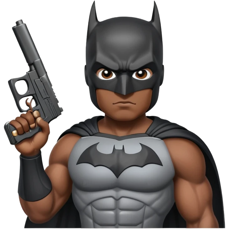 Batman holding a gun emoji