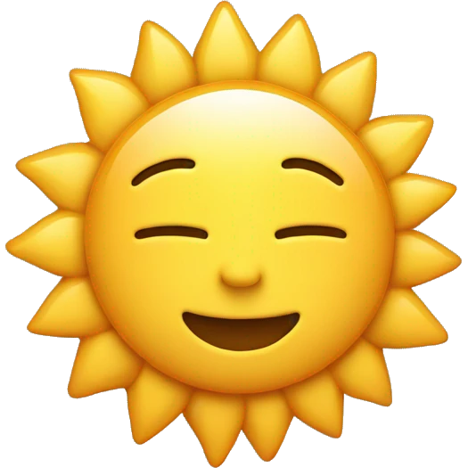 a round profile image that incorperates a emoji and a sun emoji