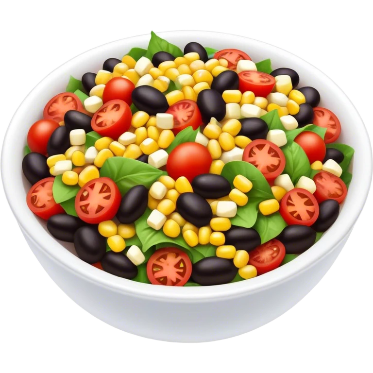 Black bean corn tomato salad emoji