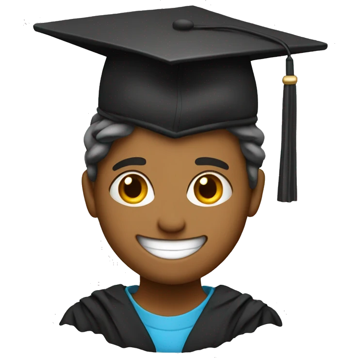 bold graduate and smile  emoji