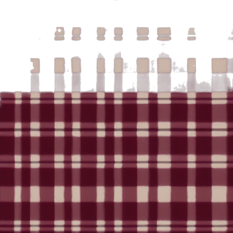 A burgundy plaid blanket emoji