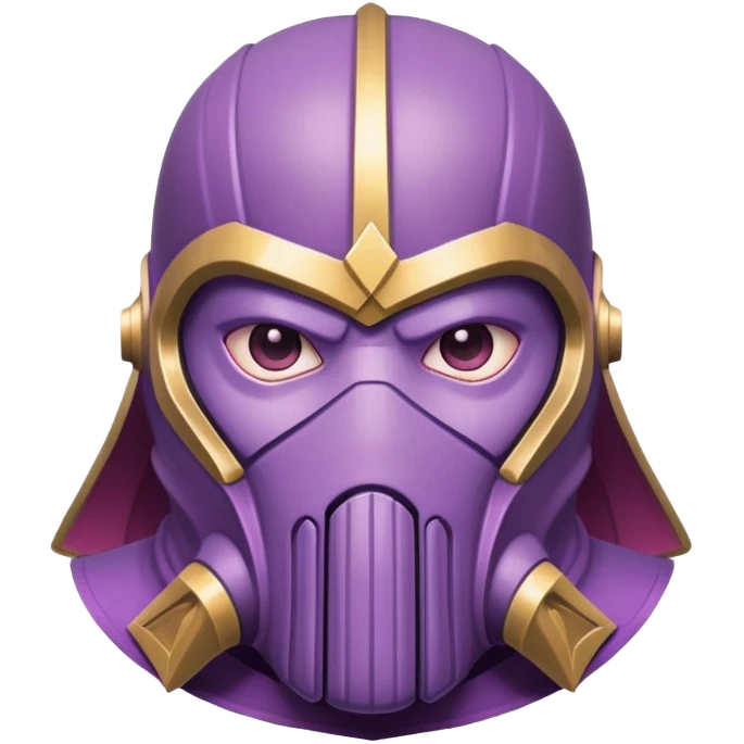 Thanos wearing pink Squid Game guard mask with triangle symbol emoji