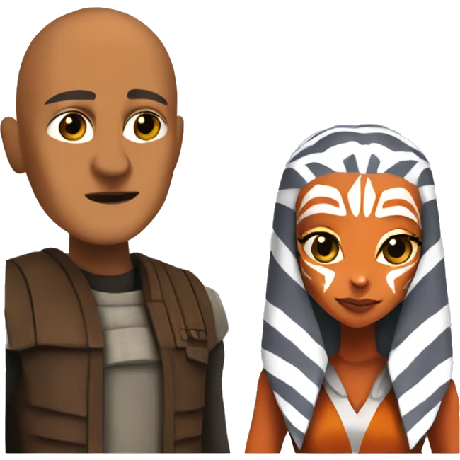 Ahsoka Tano in a relationship with a bald guy emoji