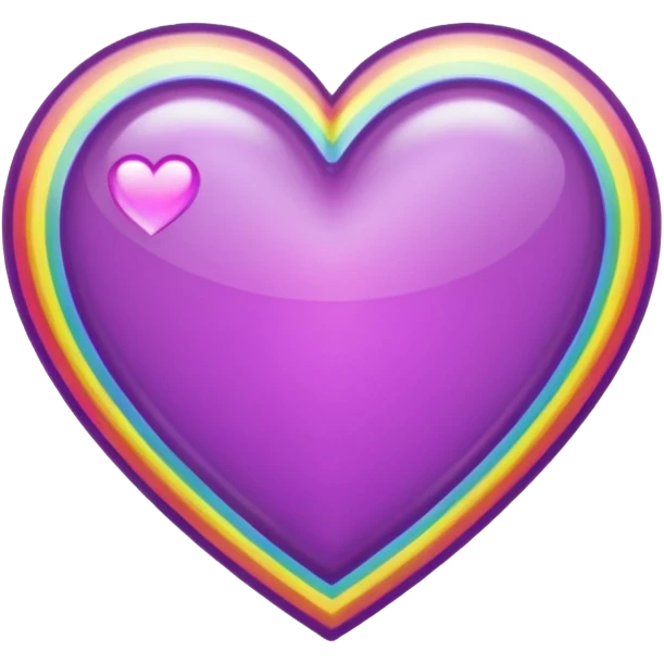 rainbow bordered purple heart emoji