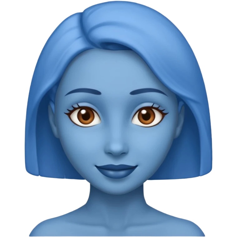 Blue skinned woman emoji