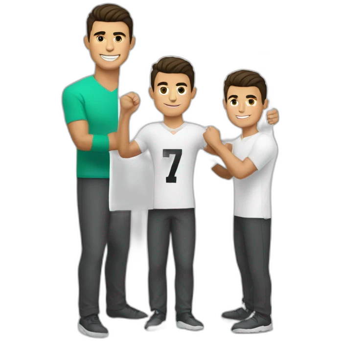 Cristiano Ronaldo holding a sign with Abdul Latif written on it emoji