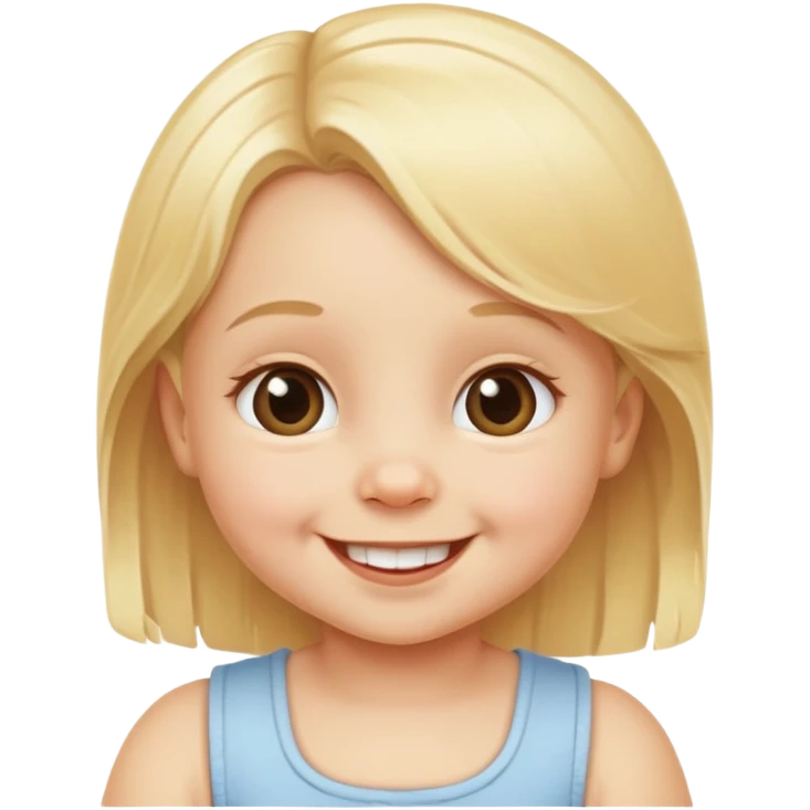 smiling blonde baby emoji