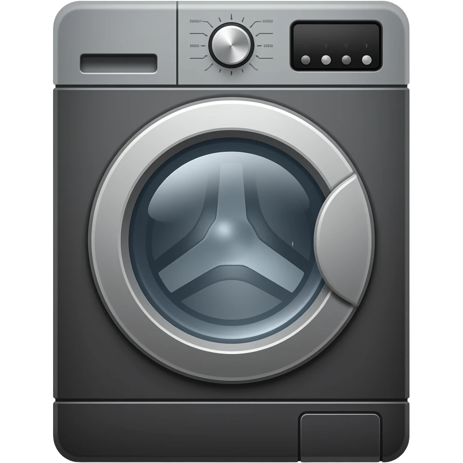 black washine machine, singing emoji