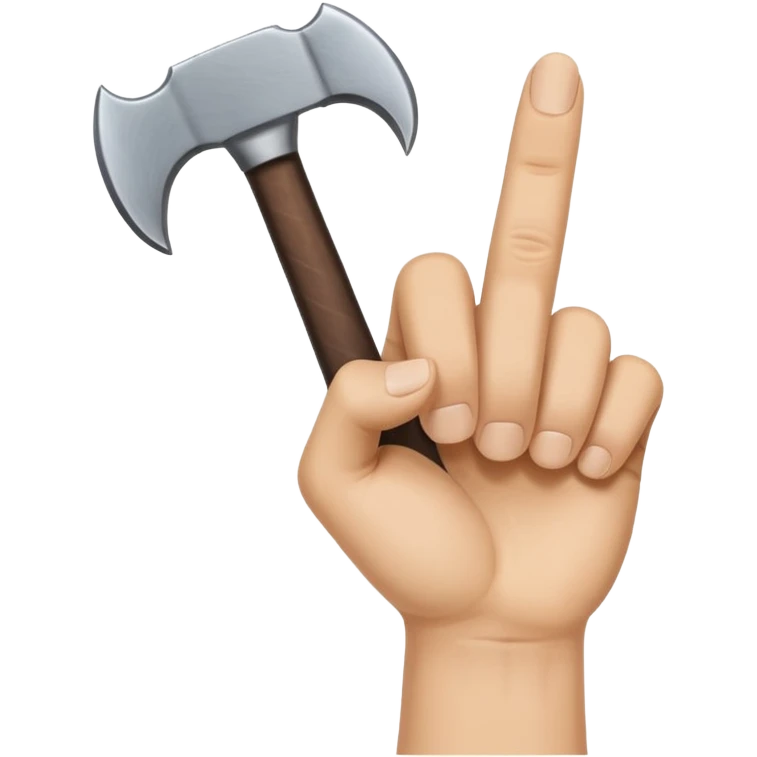 Generate axe em jacks hand sign which is kind of like an “L” made with your thumb, pointer, and middle finger — emoji