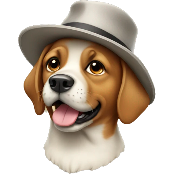Dog with hat emoji