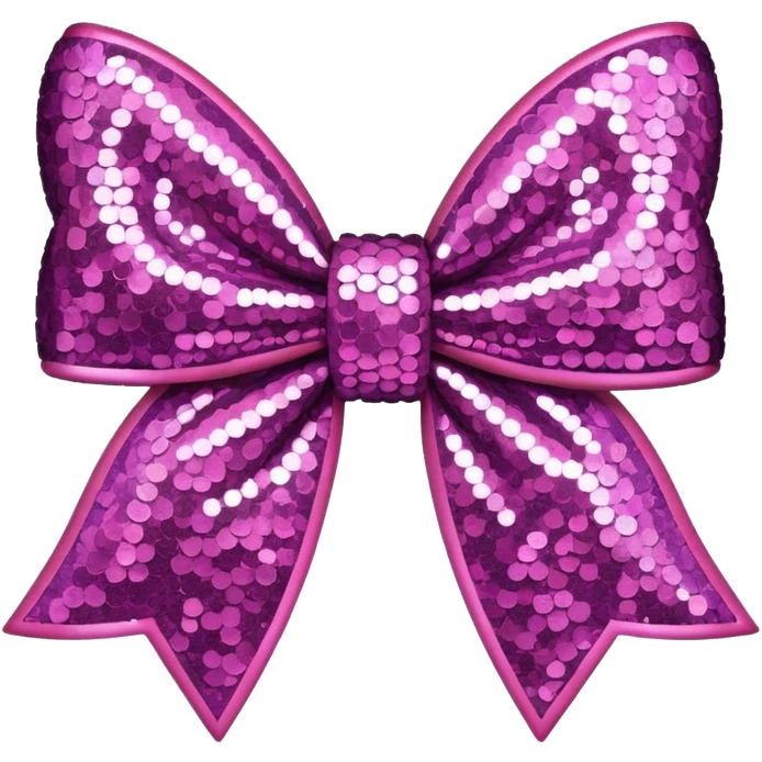 pink glitter sequin bow emoji