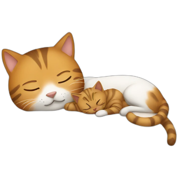 Emoji sleeping with cat emoji