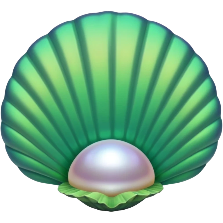pearl in green shells emoji