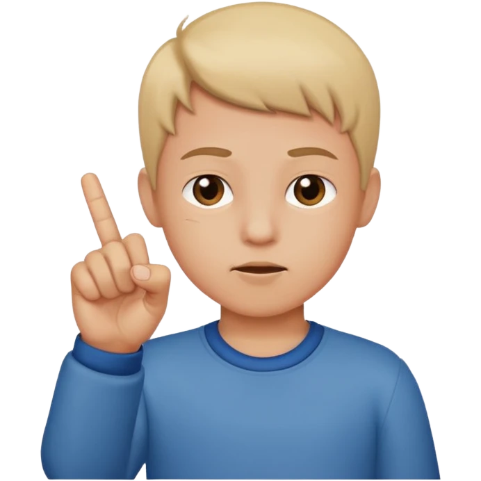 Boy with middle finger emoji