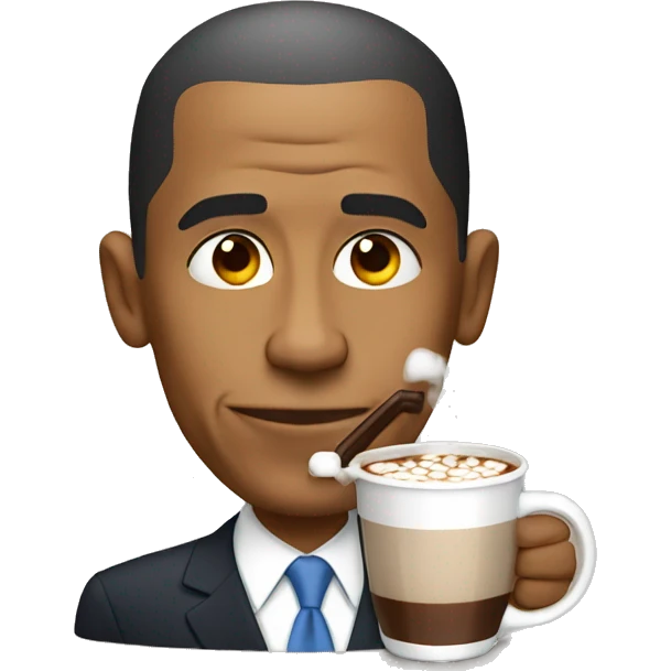 obama drinking hot chocolate  emoji