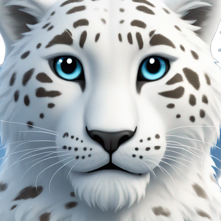 Panthère des neiges corps emoji