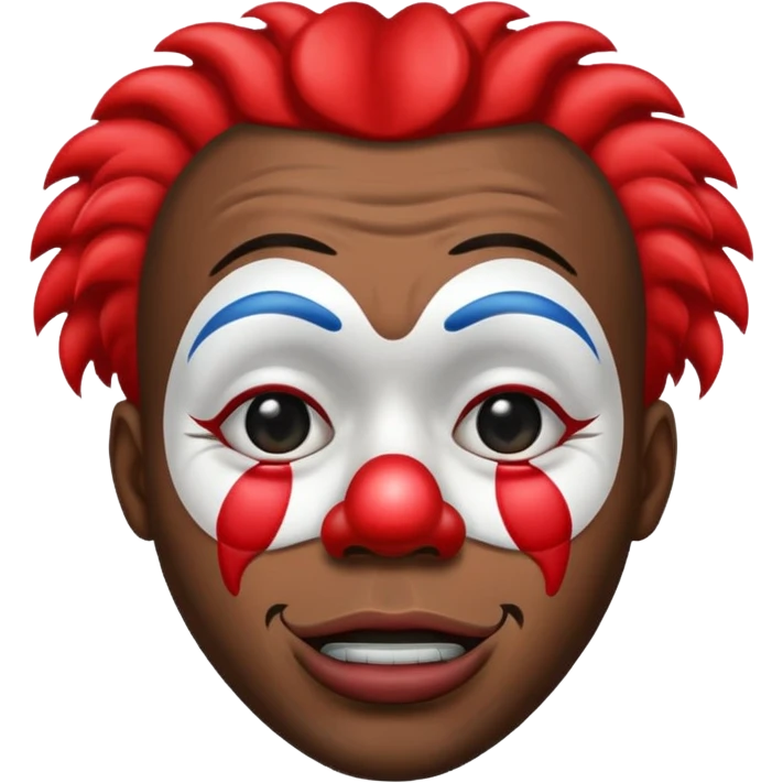 black guy with a clown face crying  emoji