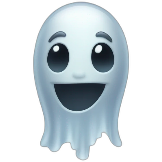 Friendly Semi transparent ghost emoji