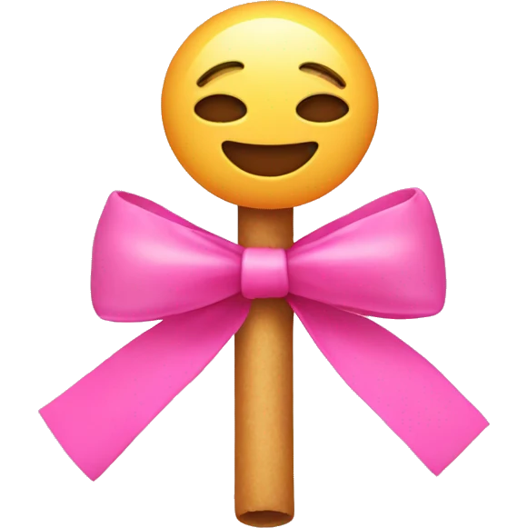 Joint with pink bow on it  emoji