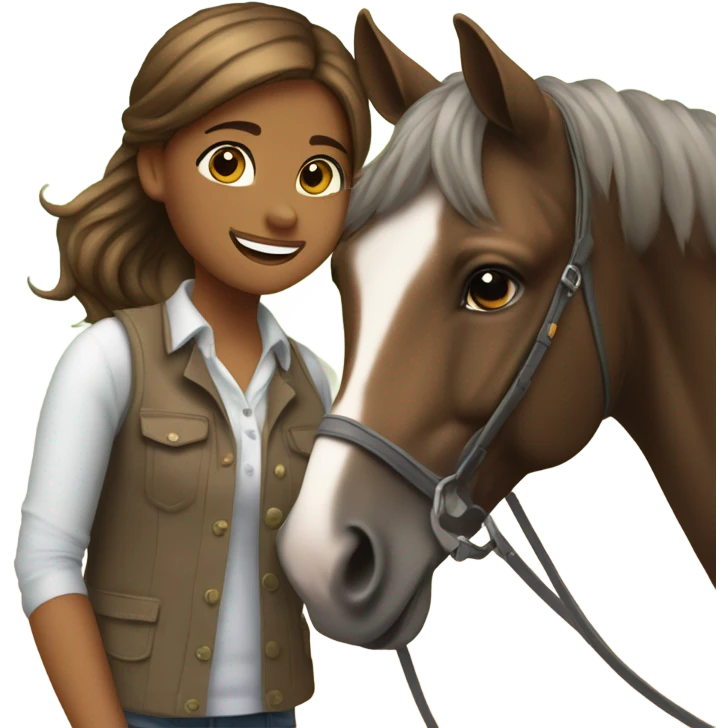Girl with horse emoji