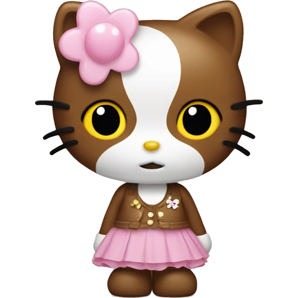 Brown hello kitty emoji