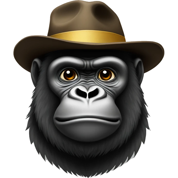 Gorilla with a hat on emoji