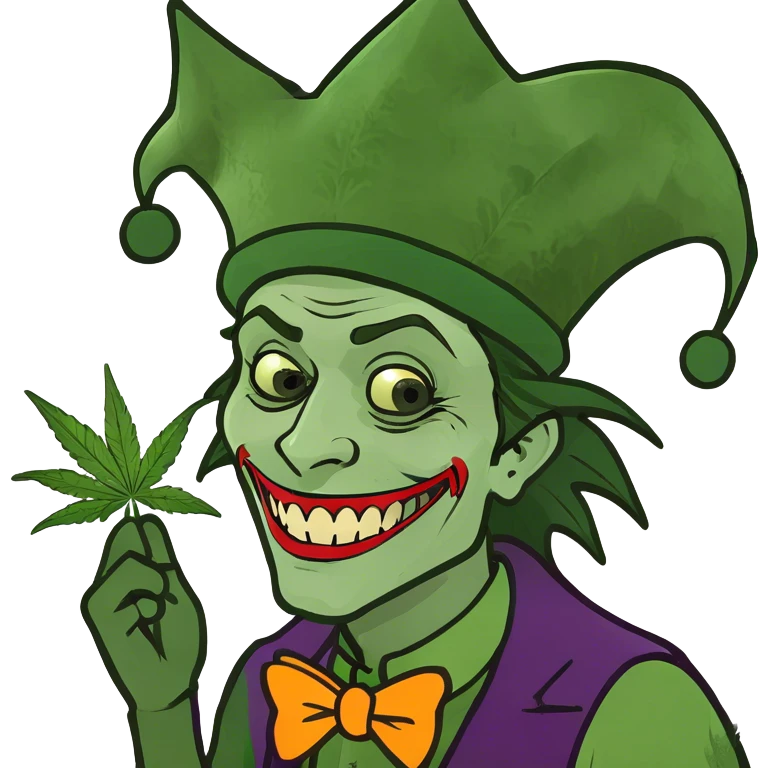 The joker with weed emoji