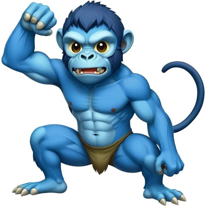 Blue hulk monkey emoji