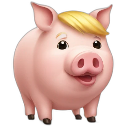 donald trump as a pig emoji