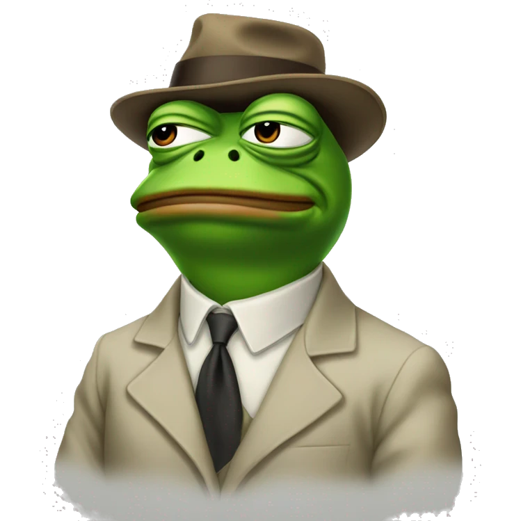 pepe the frog concentrated trader emoji