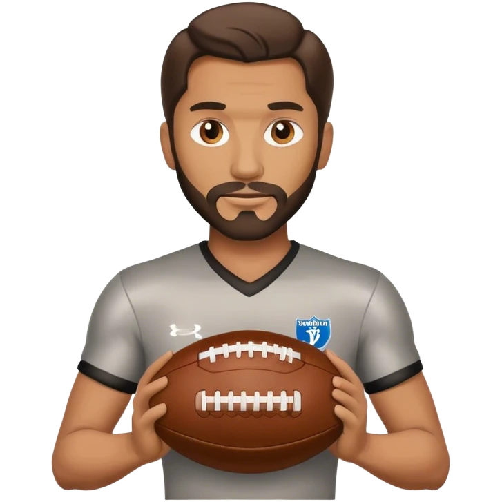 Waylon holding a football emoji