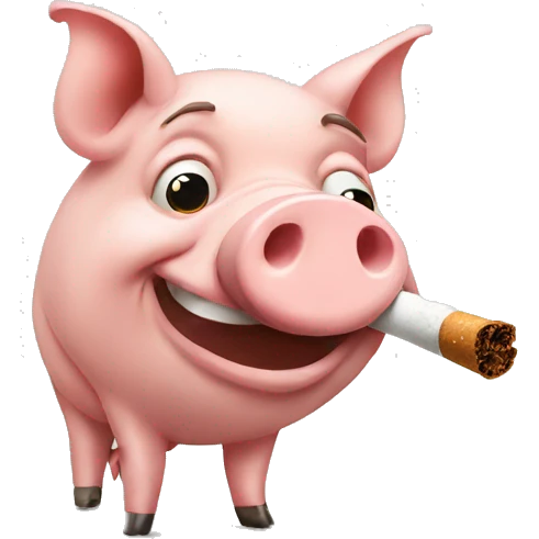 pig smoking  emoji