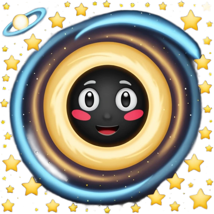TON 618 black hole surrounded by stars emoji style emoji