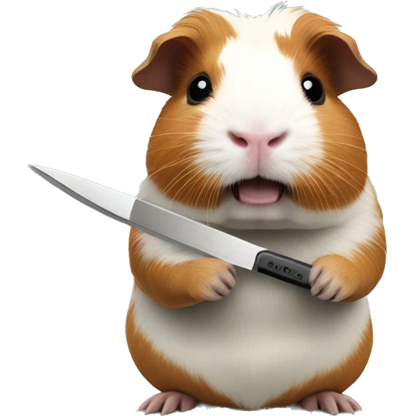 guinea pig with a knife emoji