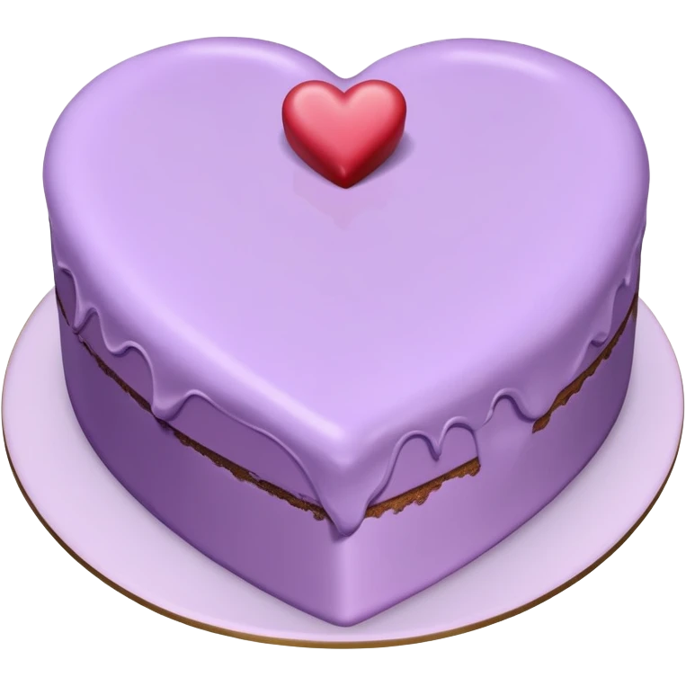Realistic vintage style heart shaped cake, with lots of light purple frosting   emoji