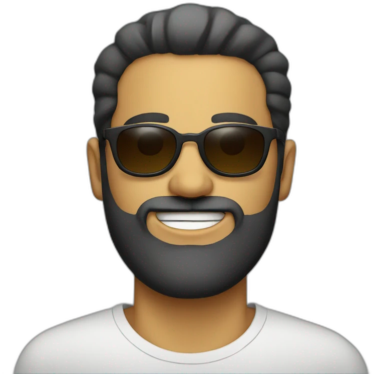 French dude with sunglasses and a trimmed beard emoji