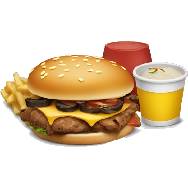 Lunch at sports bar on lake emoji