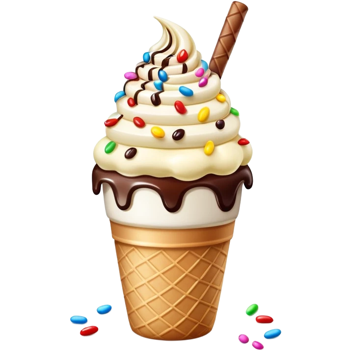 Thai rolled ice cream with colorful toppings in a cup emoji