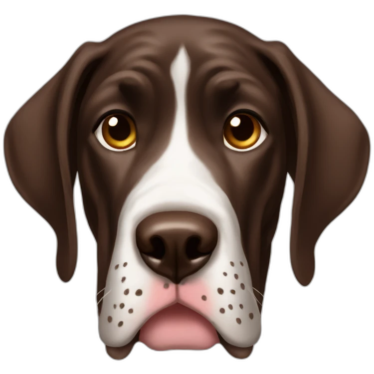 Chocolate brindle Great Dane emoji