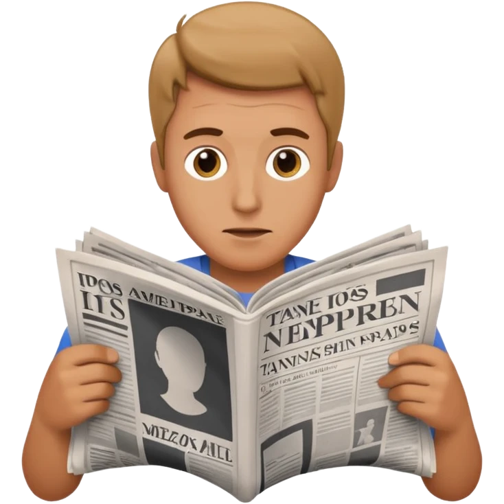 man Folding newspaper emoji