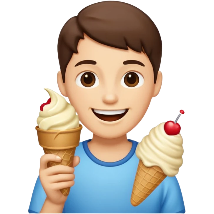 Eating ice cream emoji