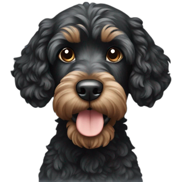 black cockapoo emoji