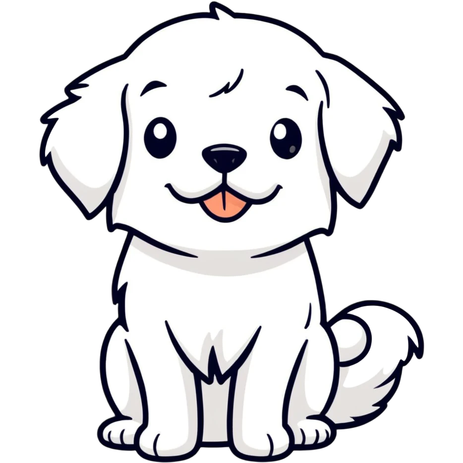 Maltese dog pooping emoji
