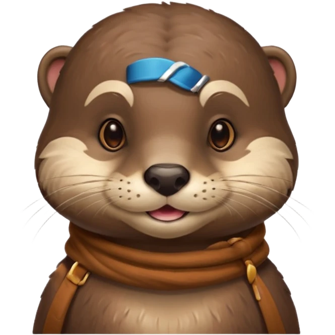 a flirty male otter smirking emoji