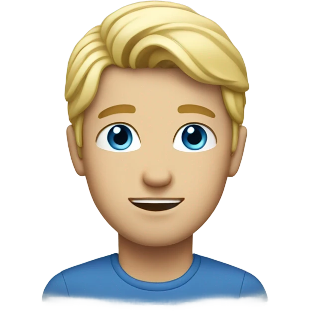 blond guy with blue eyes  emoji