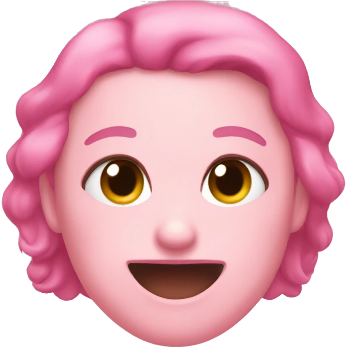 Pink blushing  emoji