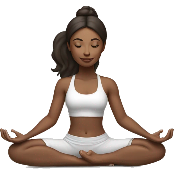 yoga girl brunette emoji