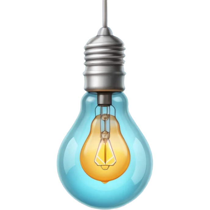 bombillo con colgante emoji