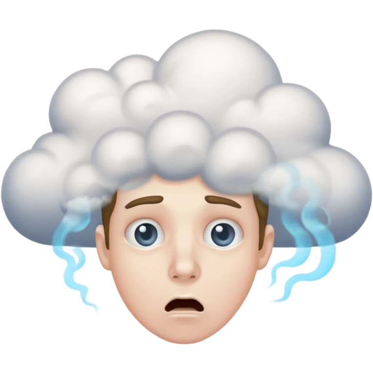 Fart lofting up a guy‘s nose in him fainting emoji
